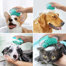 Escova de Banho Pet 2 em 1 – Massageia e Limpa com Dispensador de Shampoo