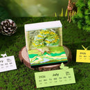 Calendário Decorativo 3D de Mesa com Escultura em Papel – Organização Diária com Design Artístico