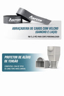 Kit Profissional de Crimpagem e Teste de Redes RJ45/RJ11 CAT5 e CAT6 – Instalação Completa AMPCOM