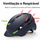 Capacete de Ciclismo com Luz LED USB Recarregável – Mais Segurança e Visibilidade Urbana