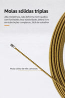 Passa-Fio Profissional de Mola com Roldana em Liga de Aço – Facilita a Passagem de Fios em Curvas de 90°