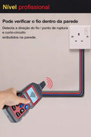 Localizador de Cabos Ocultos Profissional NF-826 – Detecta Fios, Rompimentos e Curto-Circuito sem Quebrar Parede