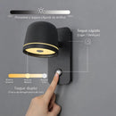 Arandela LED de Parede Touch Orientável com Ajuste de Brilho e Cor