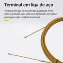 Passa-Fio Profissional de Mola com Roldana em Liga de Aço – Facilita a Passagem de Fios em Curvas de 90°