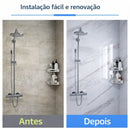 Papel de Parede Adesivo Impermeável para Banheiro e Cozinha – Acabamento Mármore