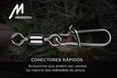 Conector de Pesca com Girador 360° e Engate Rápido – Evita Torção da Linha