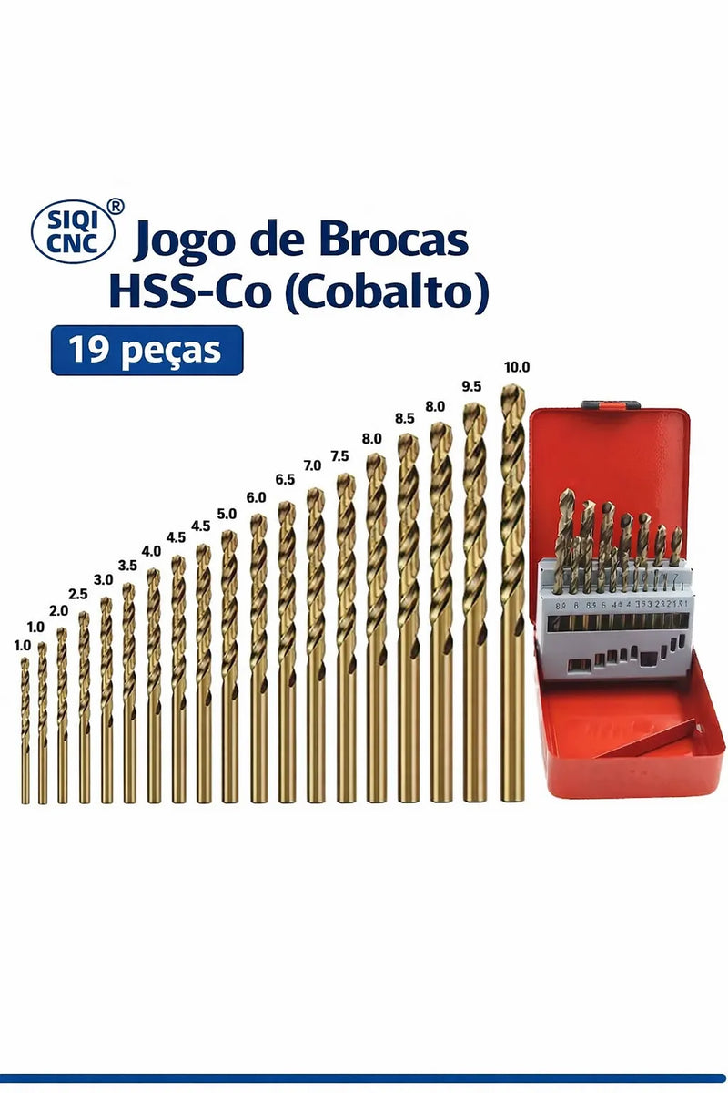 Kit de Brocas M35 com Cobalto para Metal – Mais Precisão e Durabilidade Profissional