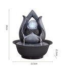 Fonte de Água Decorativa Zen com LED Relaxante – Ambiente Calmo e Sofisticado