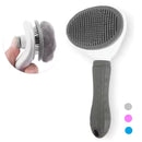 🏷️ Escova Autolimpante para Pets 2 em 1 | Remove Pelos Soltos com Um Clique – Ideal para Cães e Gatos