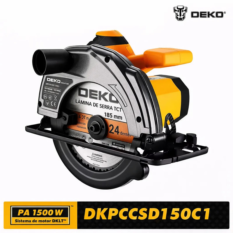 Serra Circular Elétrica 185 mm DEKO – Cortes Precisos em Madeira com Mais Controle