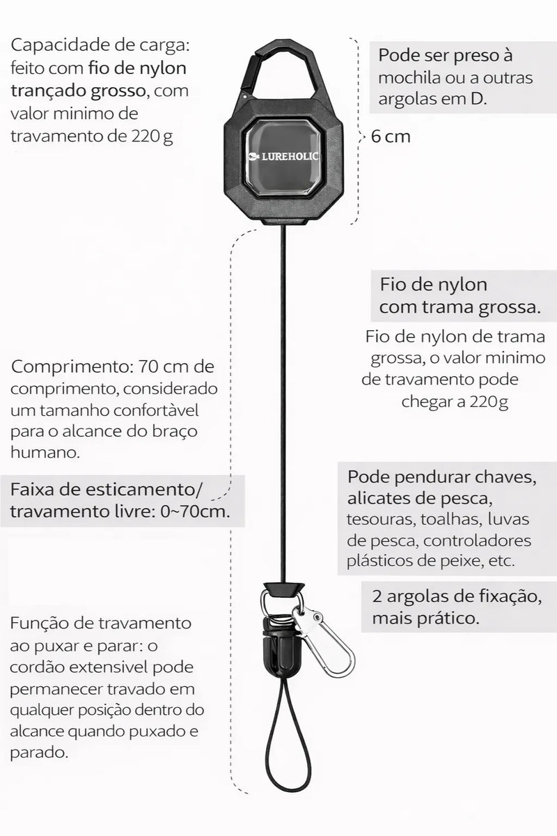 Retrator de Segurança para Pesca – Evita Perda de Ferramentas