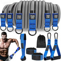 Kit Elástico de Resistência Ajustável até 163kg com Pegadores, Tornozeleiras e Âncora de Porta