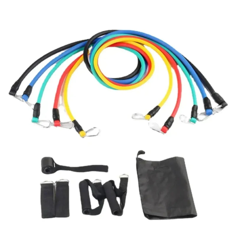 Kit de Faixas Elásticas Profissional com Resistência Progressiva – Treino Completo em Casa