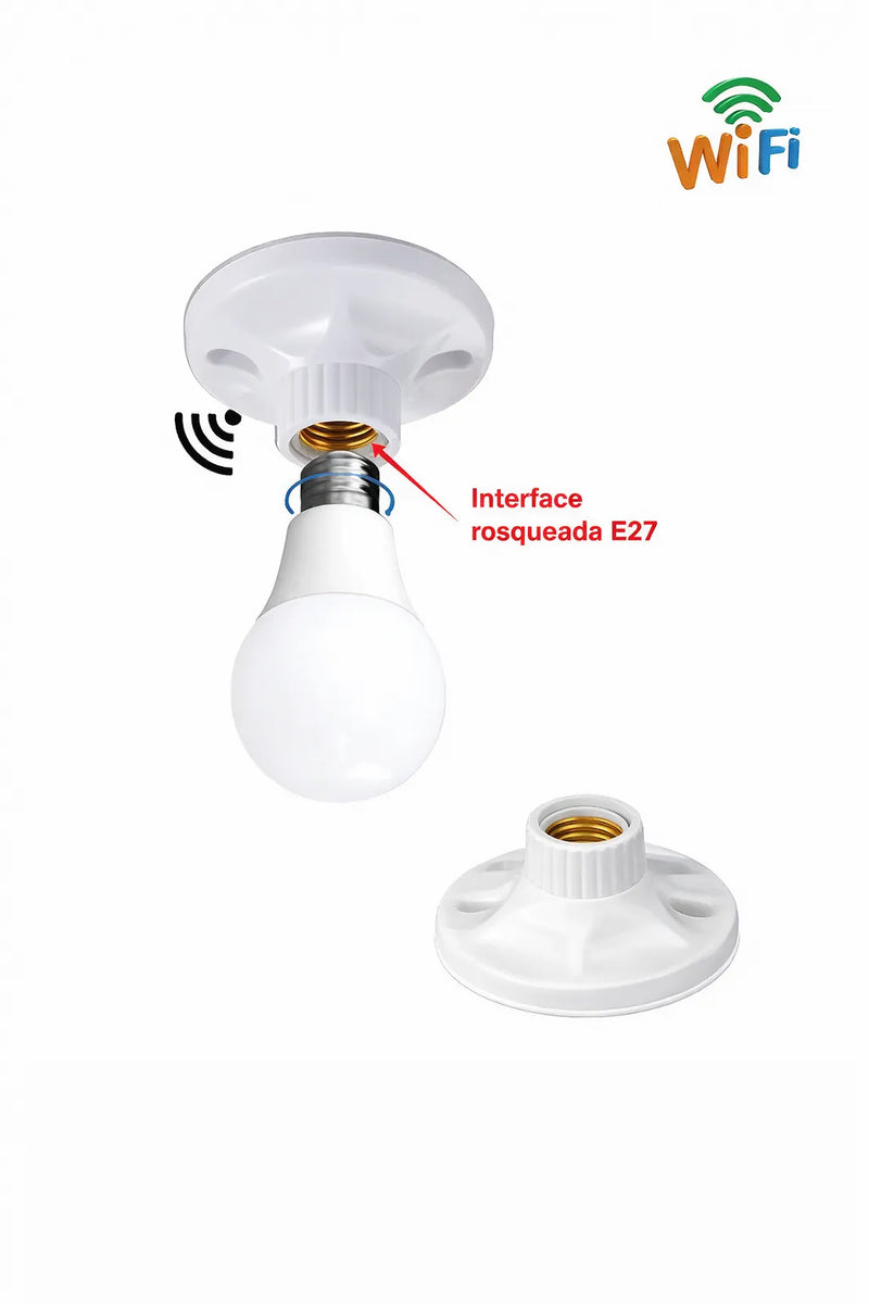 Soquete Wi-Fi E27 Inteligente – Controle Luz pelo Celular e Comando de Voz