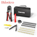 Kit Profissional de Crimpagem e Teste de Redes RJ45/RJ11 CAT5 e CAT6 – Instalação Completa AMPCOM