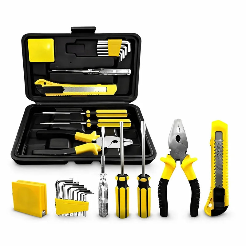 Kit de Ferramentas Essenciais 12 Peças com Maleta – Reparos Simples Sem Dor de Cabeça