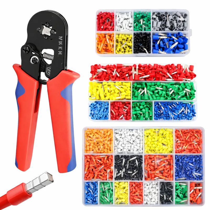 Kit de Ponteiras Tubulares com Alicate de Crimpagem – Acabamento Profissional e Conexões Seguras