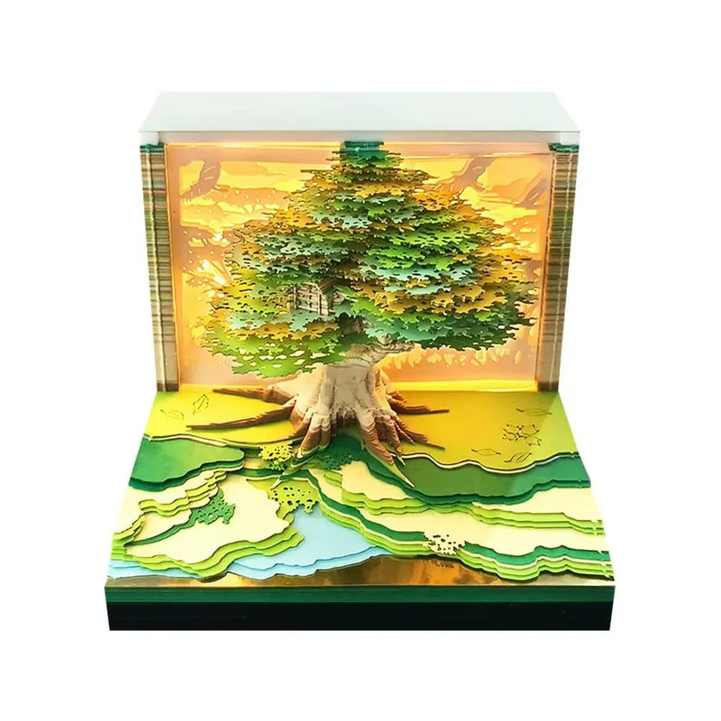 Calendário Decorativo 3D de Mesa com Escultura em Papel – Organização Diária com Design Artístico