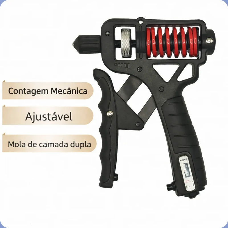 Fortalecedor de Mãos Ajustável com Contador Mecânico – Aumente Força e Pegada