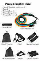 Kit de Faixas Elásticas Profissional com Resistência Progressiva – Treino Completo em Casa