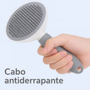 🏷️ Escova Autolimpante para Pets 2 em 1 | Remove Pelos Soltos com Um Clique – Ideal para Cães e Gatos