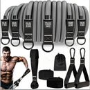 Kit Elástico de Resistência Ajustável até 163kg com Pegadores, Tornozeleiras e Âncora de Porta
