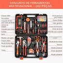 Kit de Ferramentas Completo 102 Peças para Uso Doméstico e Manutenção Geral