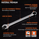Jogo de Chaves Combinadas Métricas 12 Peças Cr-V – Do 8mm ao 19mm, Uso Profissional