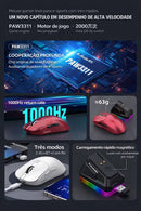 Mouse Gamer Sem Fio com Sensor PAW3311 – Precisão Extrema e Uso Contínuo