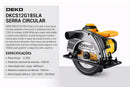 Serra Circular Elétrica 185 mm DEKO – Cortes Precisos em Madeira com Mais Controle