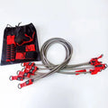 Kit Elástico de Resistência Ajustável até 163kg com Pegadores, Tornozeleiras e Âncora de Porta