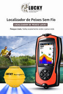 Sonar de Pesca Sem Fio LUCKY – Detecta Peixes e Profundidade em Tempo Real.