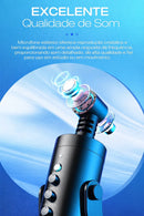 Microfone USB Condensador Cardioide Plug and Play com Fone – Ideal para Podcast, Live e Home Office