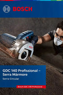 Serra Mármore Profissional Bosch GDC 140 1400W Uso Intenso em Obra