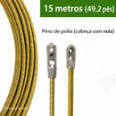 Passa-Fio Profissional de Mola com Roldana em Liga de Aço – Facilita a Passagem de Fios em Curvas de 90°