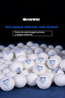 Bola de Tênis de Mesa SANWEI ABS TR 40+ – Controle Preciso e Resistência Profissional para Treino