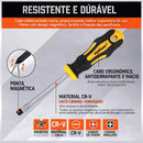 Jogo de Chaves Phillips e Fenda Profissional com Pontas Magnetizadas em Aço CR-V