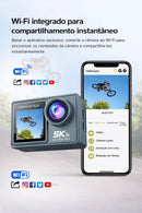 Câmera de Ação 5K Profissional com EIS – Imagens Nítidas Mesmo em Movimento