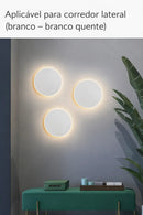 Arandela LED Circular Decorativa com Luz Indireta Suave para Ambientes Sofisticados