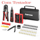 Kit Profissional de Crimpagem e Teste de Redes RJ45/RJ11 CAT5 e CAT6 – Instalação Completa AMPCOM