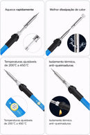 Ferro de Solda 60W Ajustável 200–450 °C – Ideal para Eletricistas e Manutenção Eletrônica