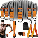 Kit Elástico de Resistência Ajustável até 163kg com Pegadores, Tornozeleiras e Âncora de Porta