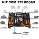 Kit de Ferramentas Multiuso 129 Peças com Maleta Organizadora