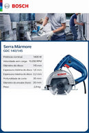 Serra Mármore Profissional Bosch GDC 140 1400W Uso Intenso em Obra