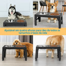Suporte Ajustável com Tigelas Inox para Cães de Todos os Tamanhos – Mais Conforto, Saúde e Bem-Estar nas Refeições do Seu Pet