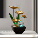 Fonte Zen Decorativa de Mesa com Cascata de Água e LED Relaxante