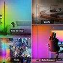 Luminária de Piso LED RGB Inteligente – Iluminação Ambiente Imersiva com 16 Milhões de Cores