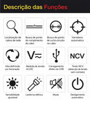 Localizador de Cabos Ocultos Profissional NF-826 – Detecta Fios, Rompimentos e Curto-Circuito sem Quebrar Parede