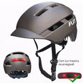 Capacete de Ciclismo com Luz LED USB Recarregável – Mais Segurança e Visibilidade Urbana.