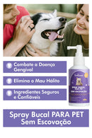 Spray Dental para Cães e Gatos — Limpa e Clareia os Dentes